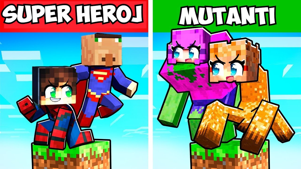 SUPERHEROJ protiv MUTANTA na Jednom Chunku u Minecraftu!