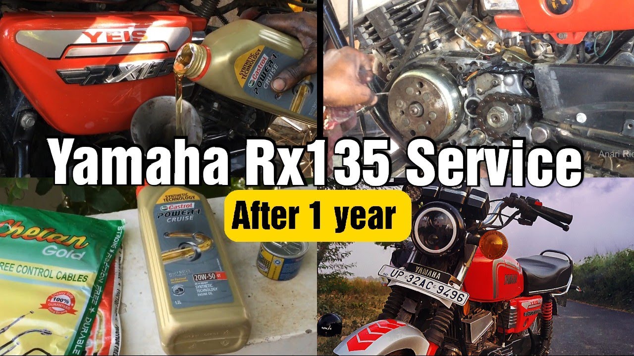 Yamaha Rx135 Service After 1 year #rx135 #rx100 #nulon #2stroke #rxking135cc