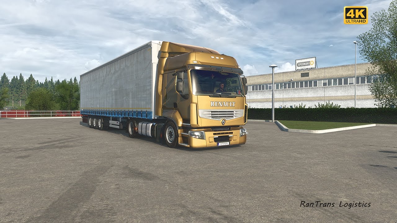Renault Premium Low Deck - Euro Truck Simulator 2 | 4K gameplay