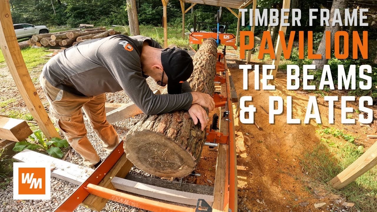 Massive 16 FT HEMLOCK - Tie Beams and Plates - Timber Frame Pavilion