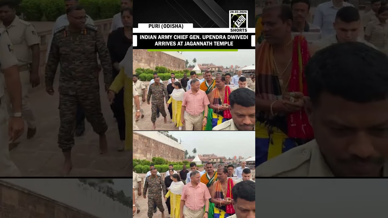 Indian Army Chief General Upendra Dwivedi arrives at Jagannath Temple to offer prayers