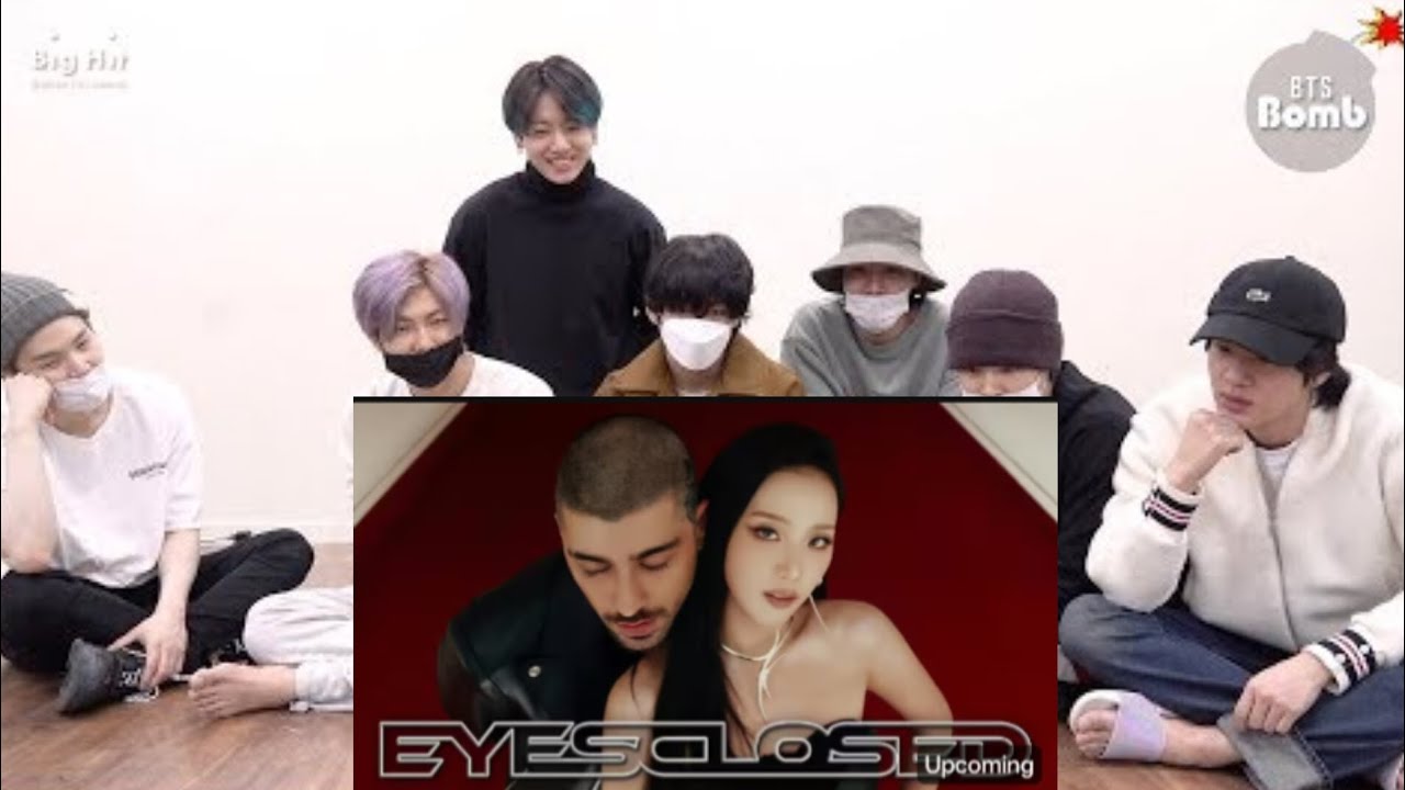 BTS Reaction to Jisoo ft zayn malik Collab 'Eyes closed (Mv ) Fanmade 💜