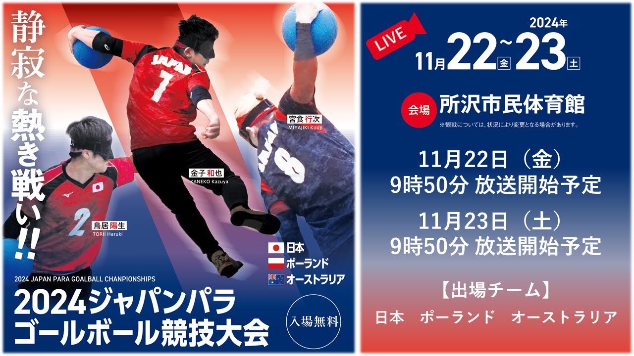 2024 ジャパンパラ ゴールボール競技大会 ２日目