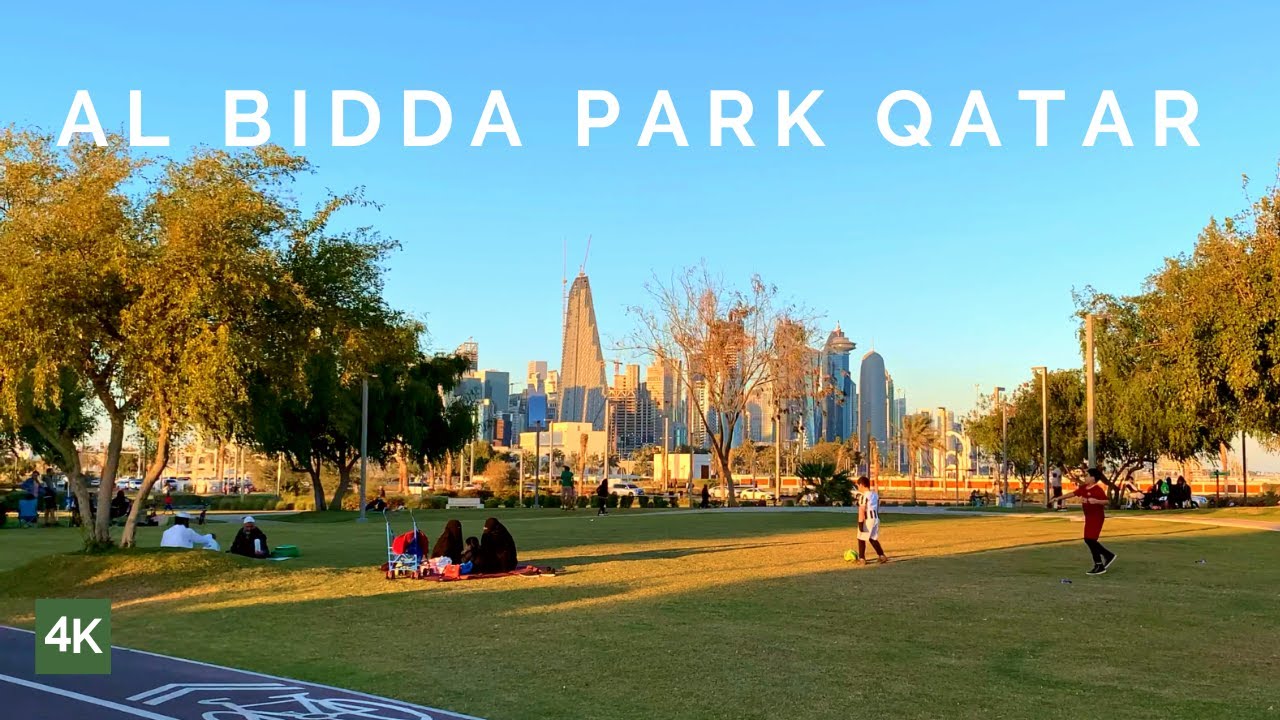 Qatar 4K Al Bidda Park walk| Doha walk| 4K Qatar walking tour UHD 60fps
