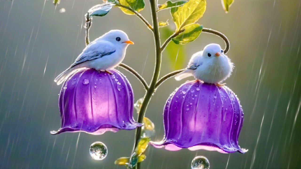 Спокойная фортепианная музыка в сопровождении птиц и дождя ~ Почувствуйте полное расслабление – у...