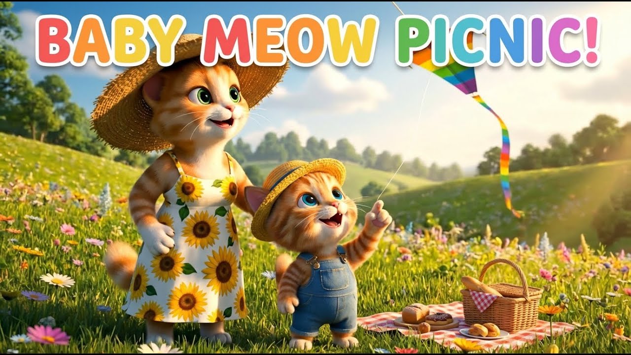 Ginger Kitten Finds a SECRET Surprise at the Picnic! 🪁🧺
