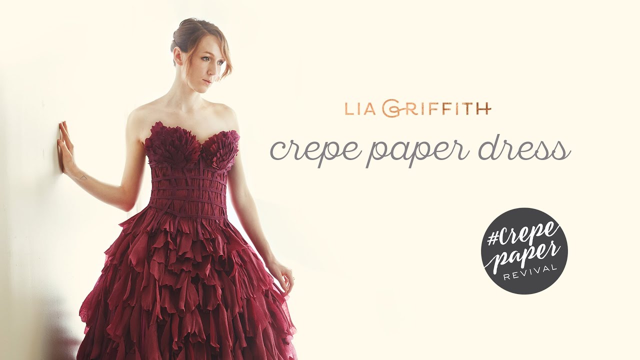 Handmade Crepe Paper Dress by Lia Griffith