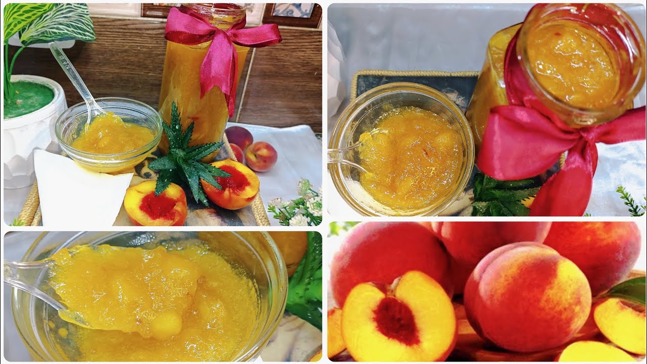 مربى الخوخ/معجون الخوخ الذيذ😋 بطريقة سهلة و ناجحة افضل من الجاهز 💯 مرة| confiture de pêches 🍑