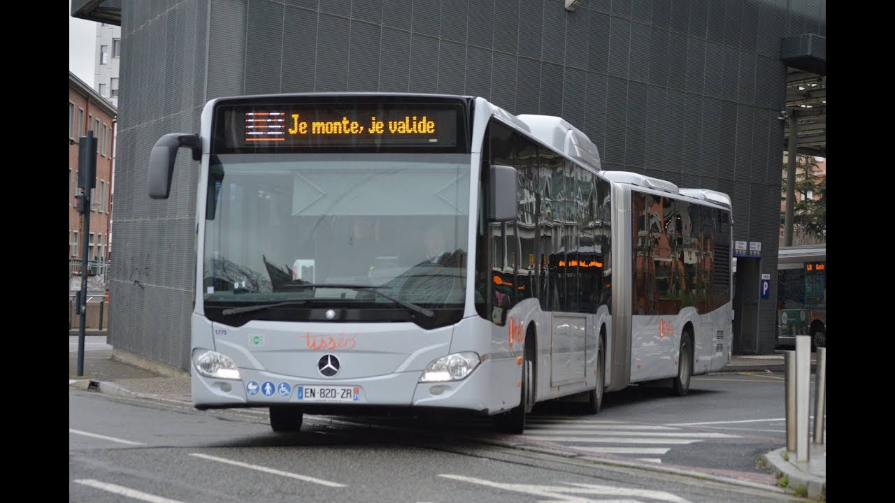 Voyage à bord du Mercedes Citaro C2G NGT du Réseau Tisséo Toulouse