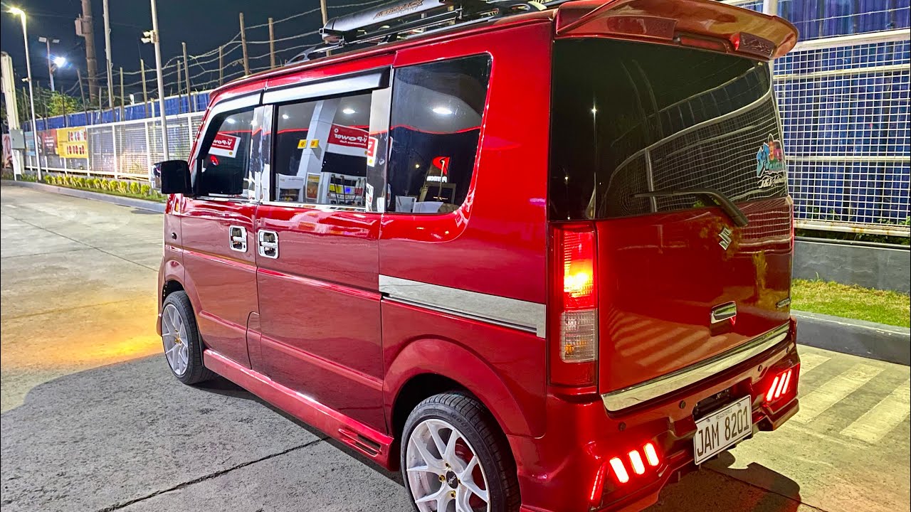 Candy tone Red Suzuki Everywagon Dual Slide 15” rims J&i Bumper | Japan Surplus | Mini Van | JDM