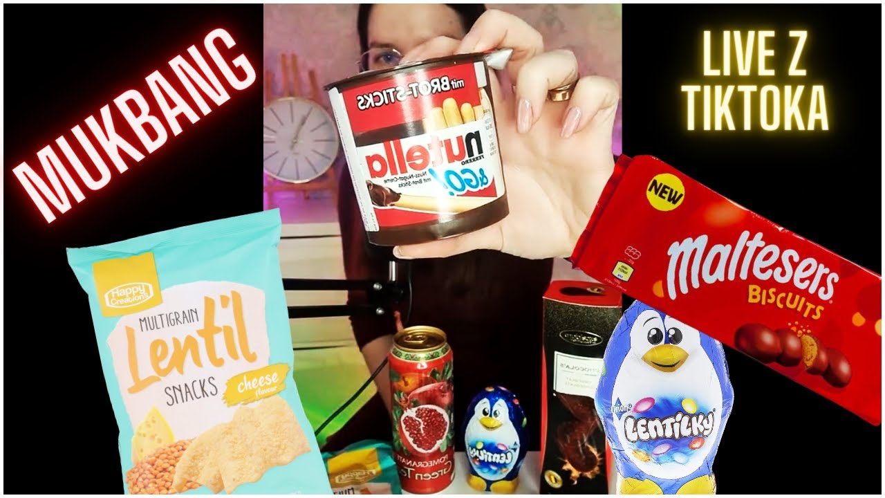 Live z TikToka • MUKBANG ZE SŁODYCZAMI • ASMR Po Polsku
