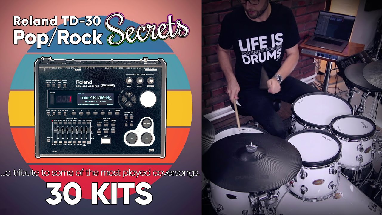 Roland TD-30 Pop/Rock SECRETS Sound Edition: DOWNLOAD Custom Kits by drum-tec