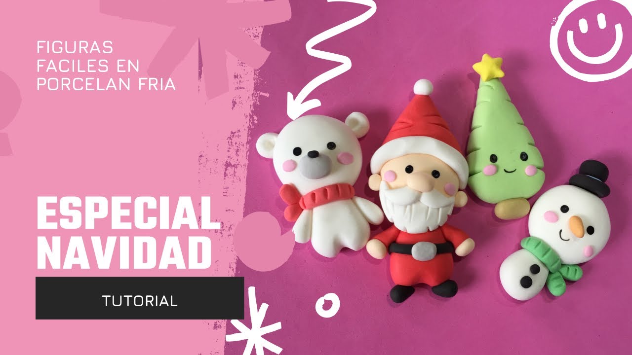 Como hacer figuras Navideñas en Porcelana Fría// Adornos de Navidad //Natal Biscuit // Christmas