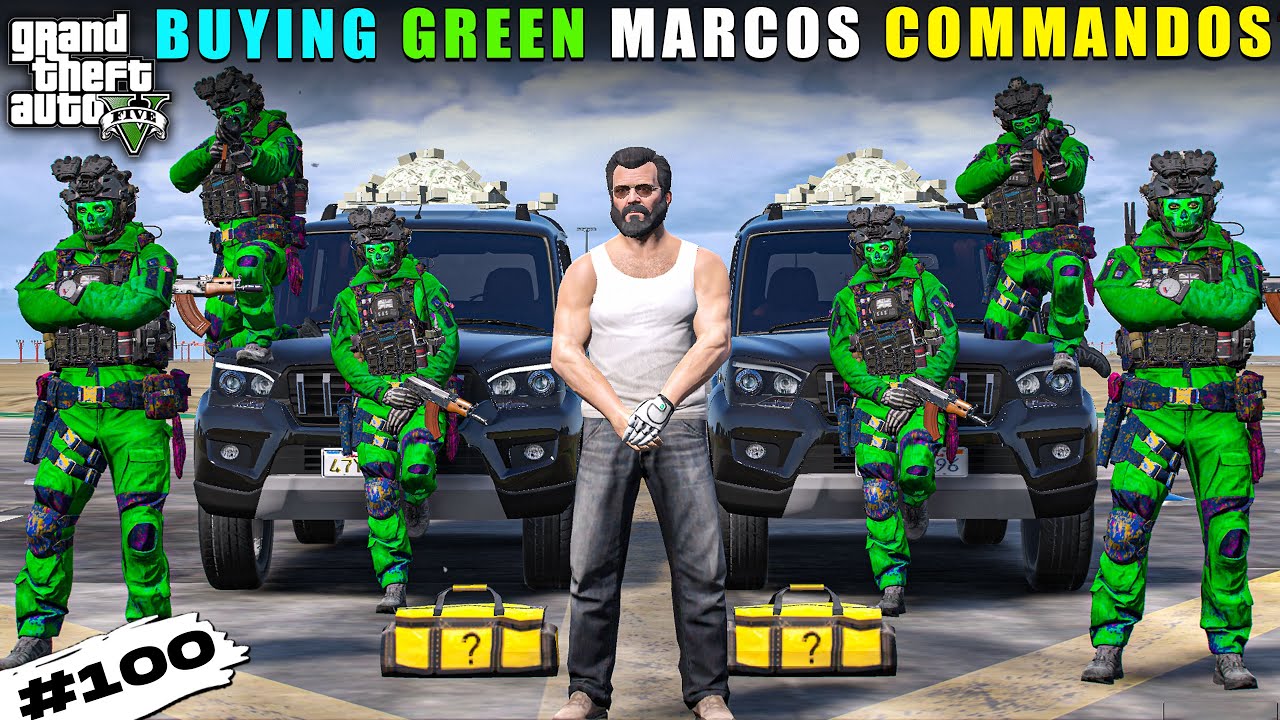 MICHAEL BUYING MOST POWERFUL GREEN MARCOS SECURITY | GTA 5 GAMEPLAY #100
