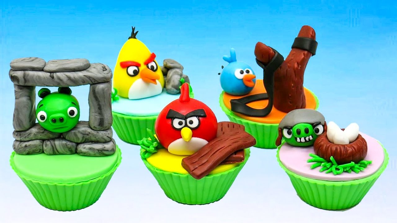 ANGRY BIRDS Cupcakes - How To Make by Cakes StepbyStep