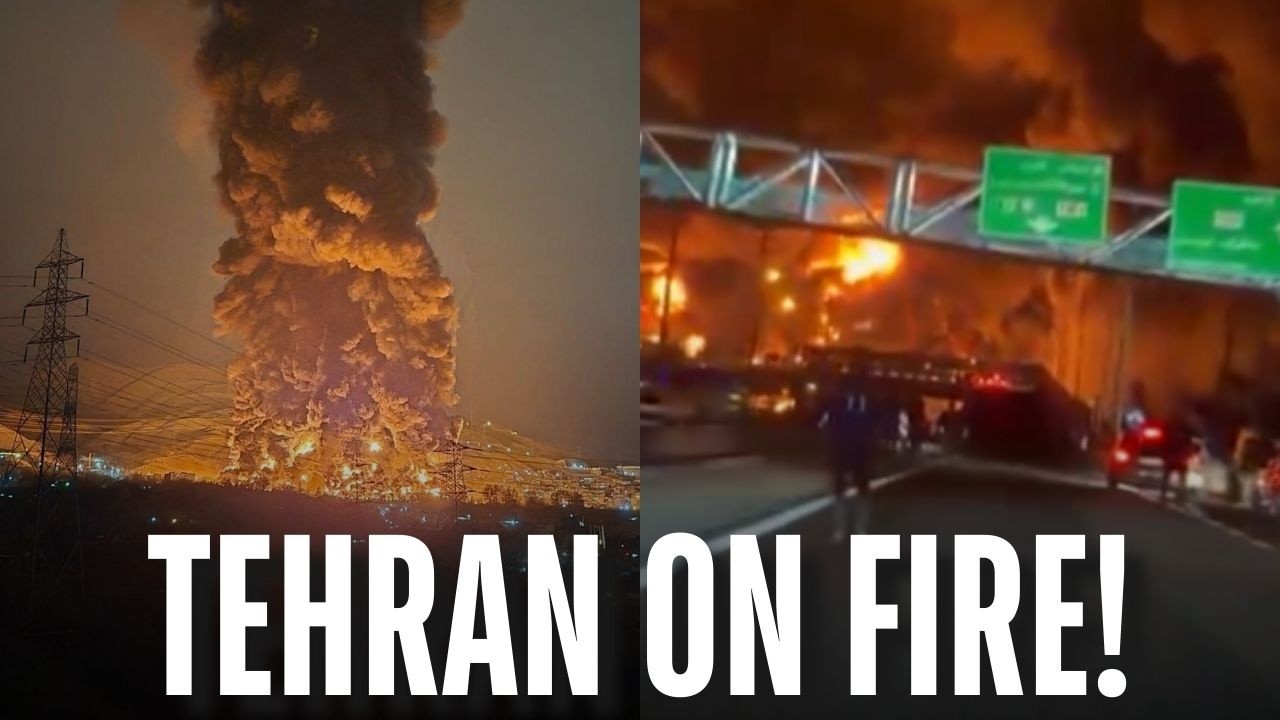 Watch: Israel Strikes On Tehran's Oil Depot Sparks Massive Fire