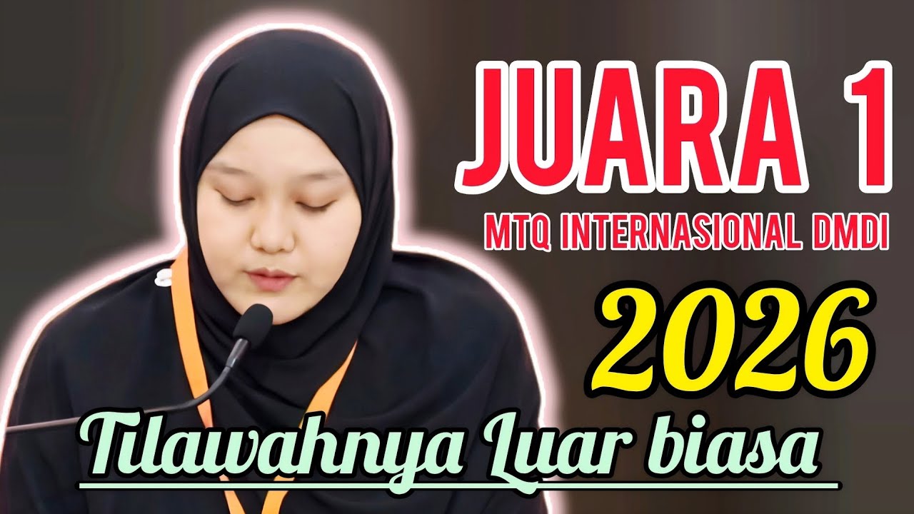 SUARA EMAS JUARA 1 MTQ INTERNASIONAL DMDI, USTADZAH SINTIA FEBRIANI ASAL KALIMANTAN TENGAH 