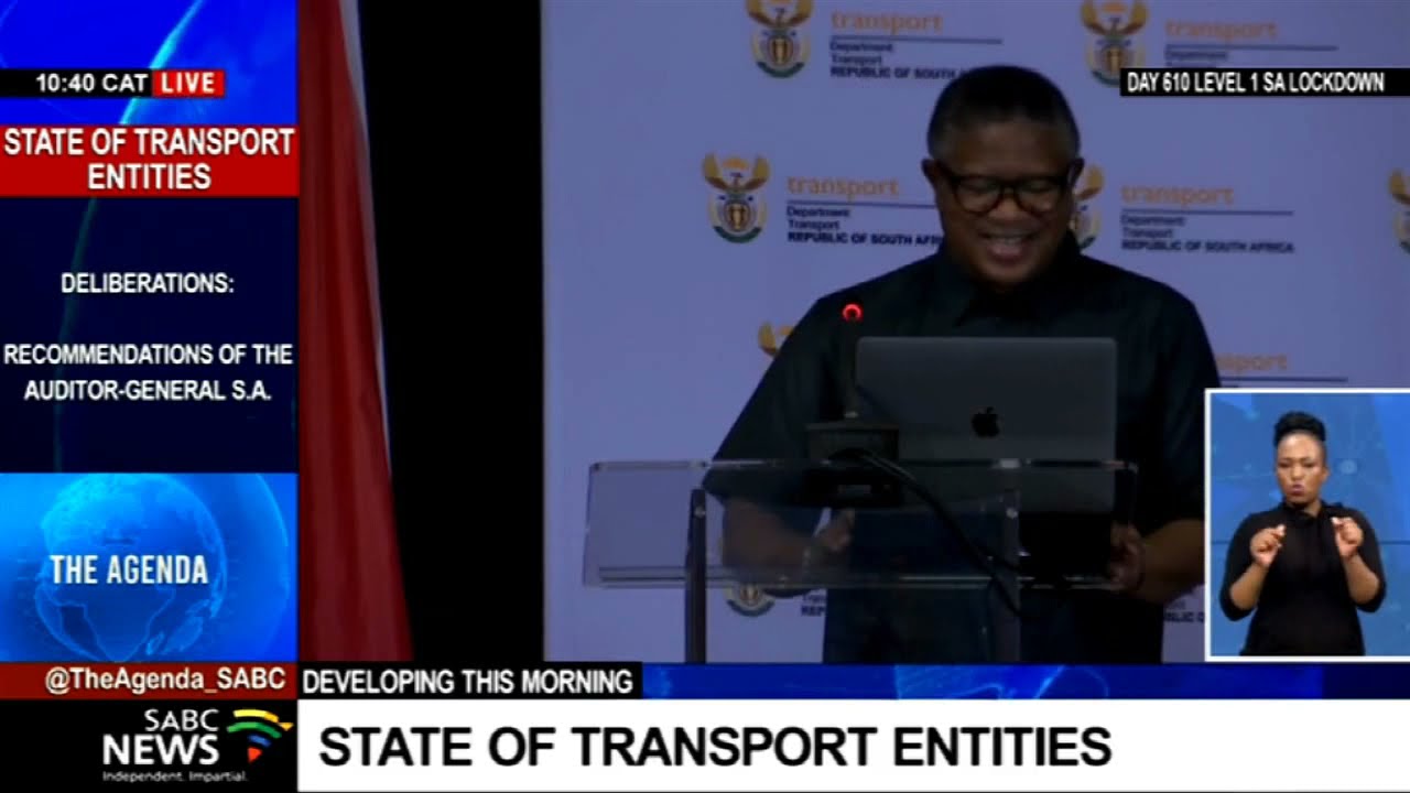 Transport Minister briefs media on state of transport entities in Sandton
