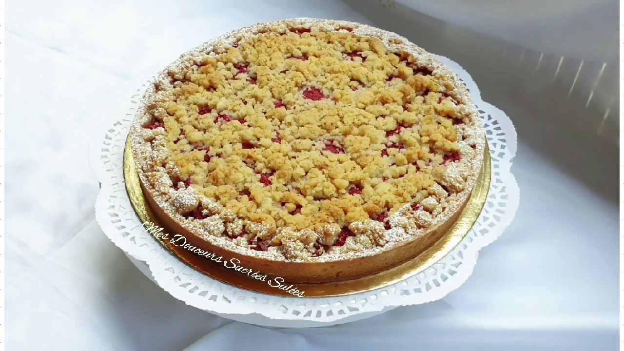Tarte crumble aux framboises