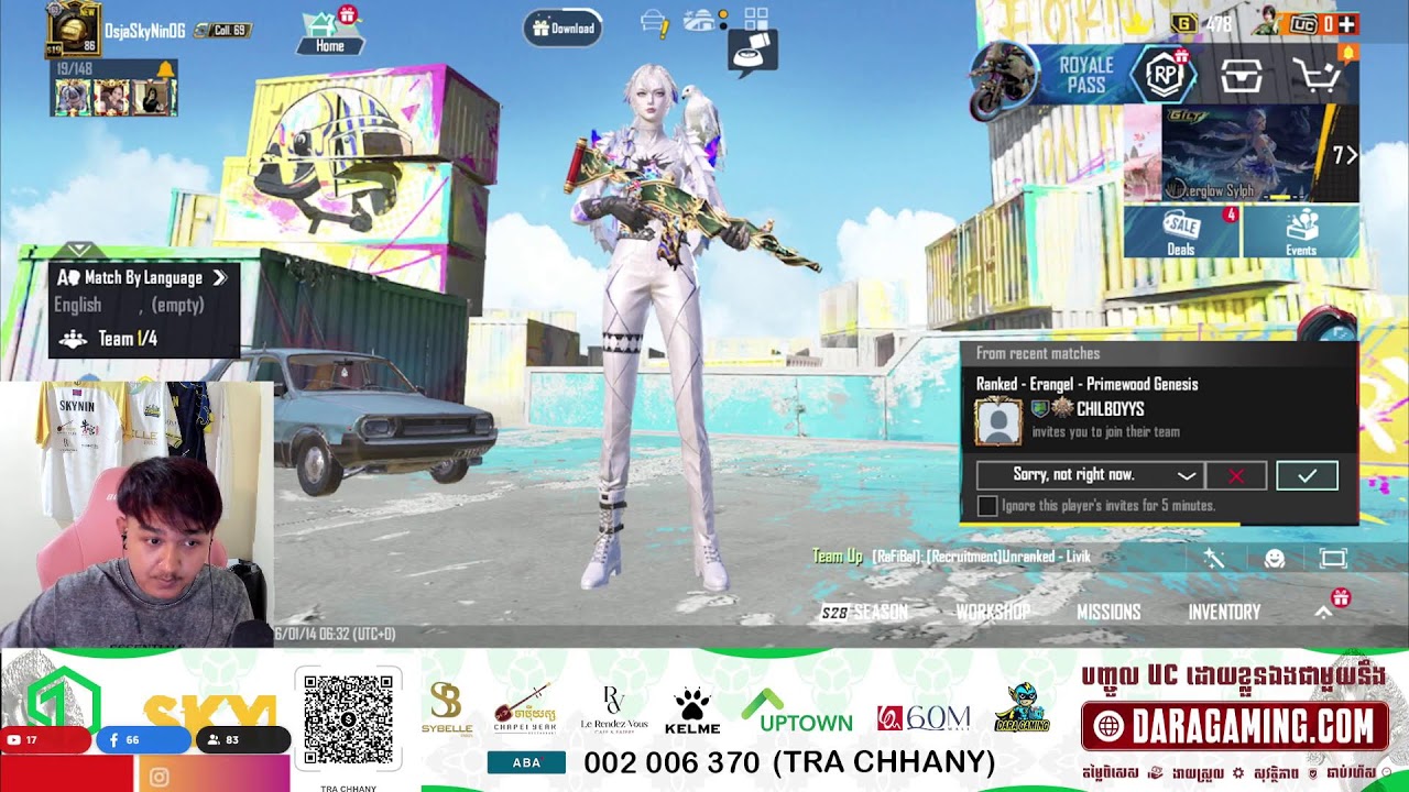 🔴 LIVE EP18 NOW Rank សួស្ដីអ្នកទាំងអស់គ្នាជាមួយនឹង SkyNin OG
