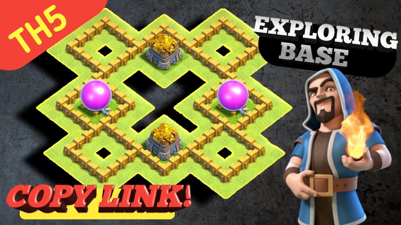 BEST! TH5 TROPHY base 2020 with COPY LINK | TH5 FARMING BASE | BEST TH5 BASE |TH5  WAR BASE|TH5 BASE