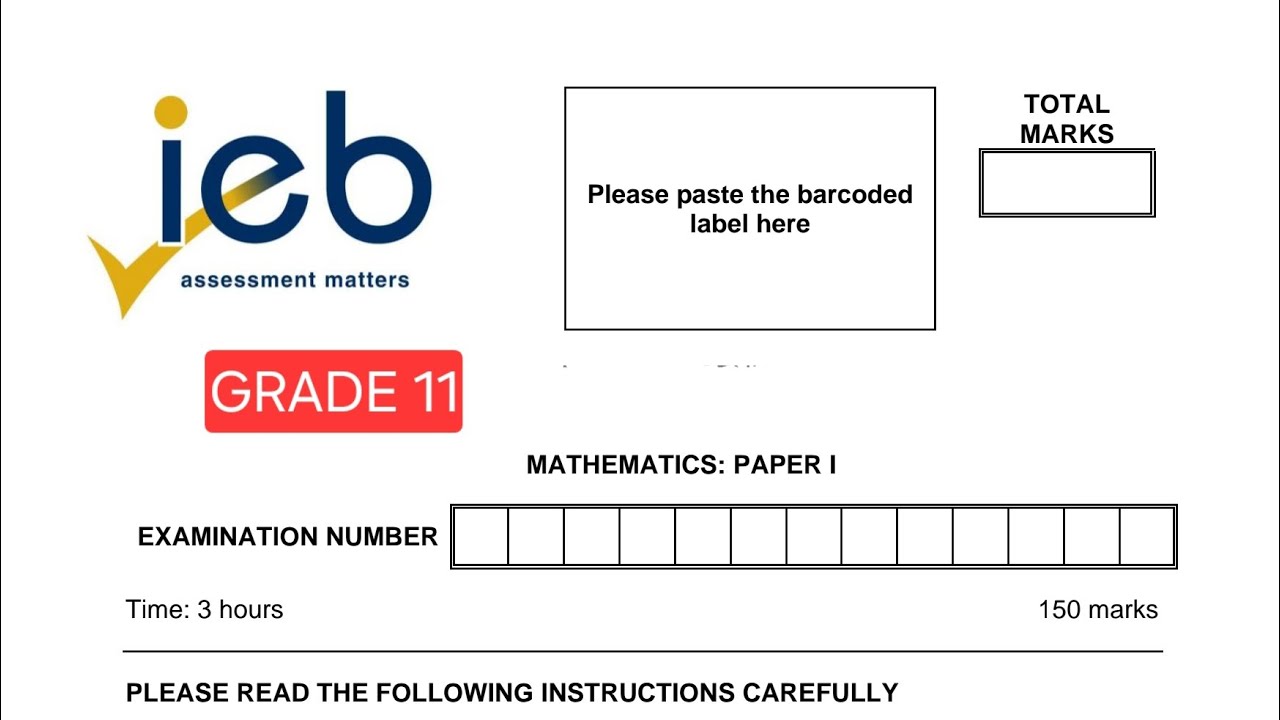 ieb grade 11 mathematics paper 1 exam preparation for 2025