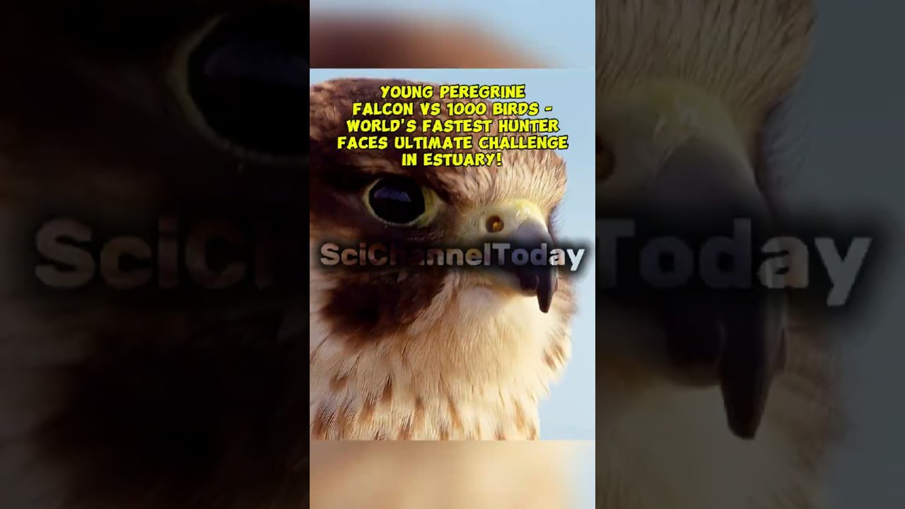 Young Peregrine Falcon vs 1000 Birds - World's Fastest Hunter Faces Ultimate Challenge in Estuary!