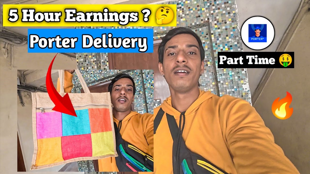 Porter bike delivery part time earnings 🤑🔥 Porter delivery mumbai 📍5 hour earnings 😲