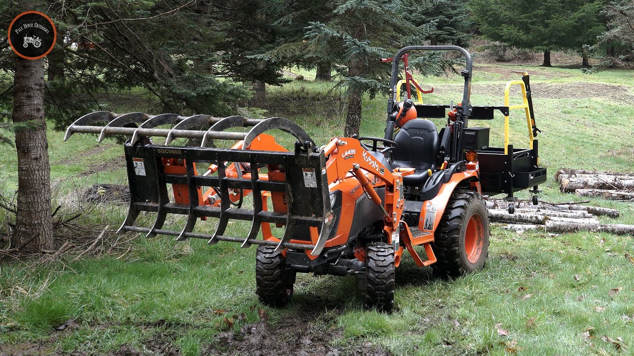 Grapple Tips for Raking & Grading | Kubota B2601 Compact Tractor & Land Pride SGC0660
