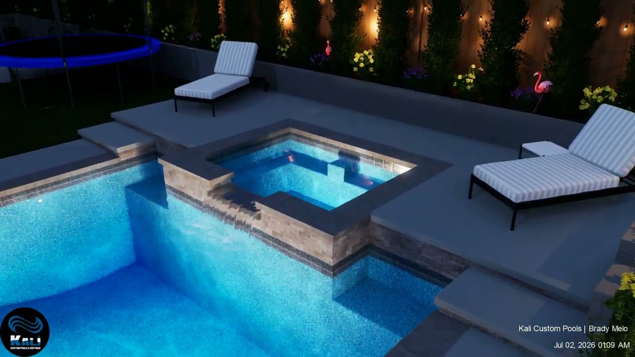 Ryan's new pool and raised spa