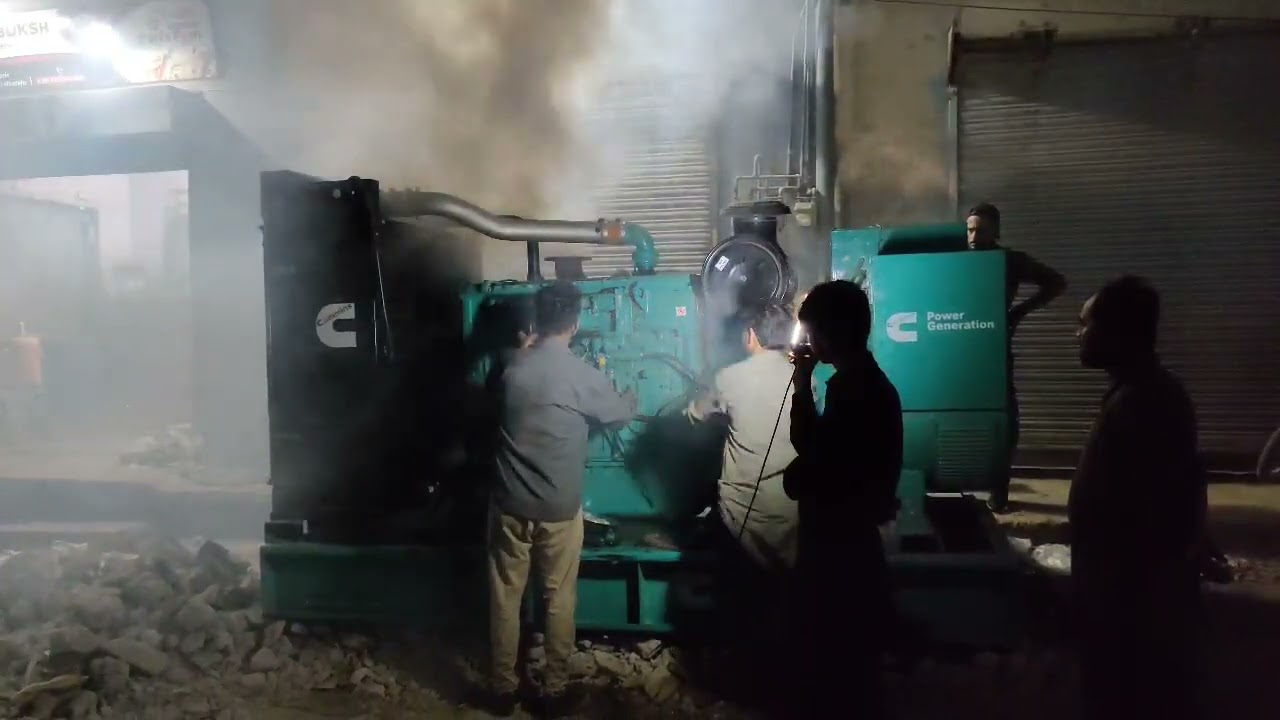 cummins QSX 15 without ECM START engine BLACK SMOKE SOUND test by gb power engineering works