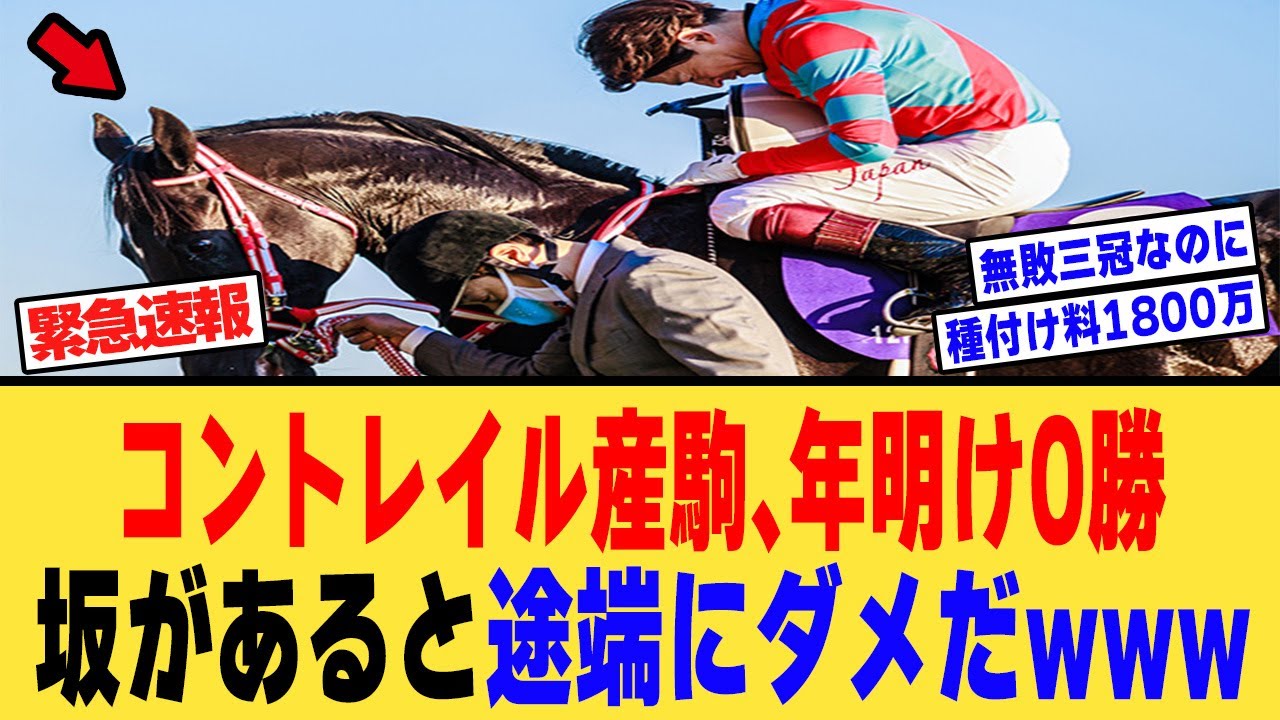 コントレイル産駒が直近で31戦1勝、に対する【競馬反応集】