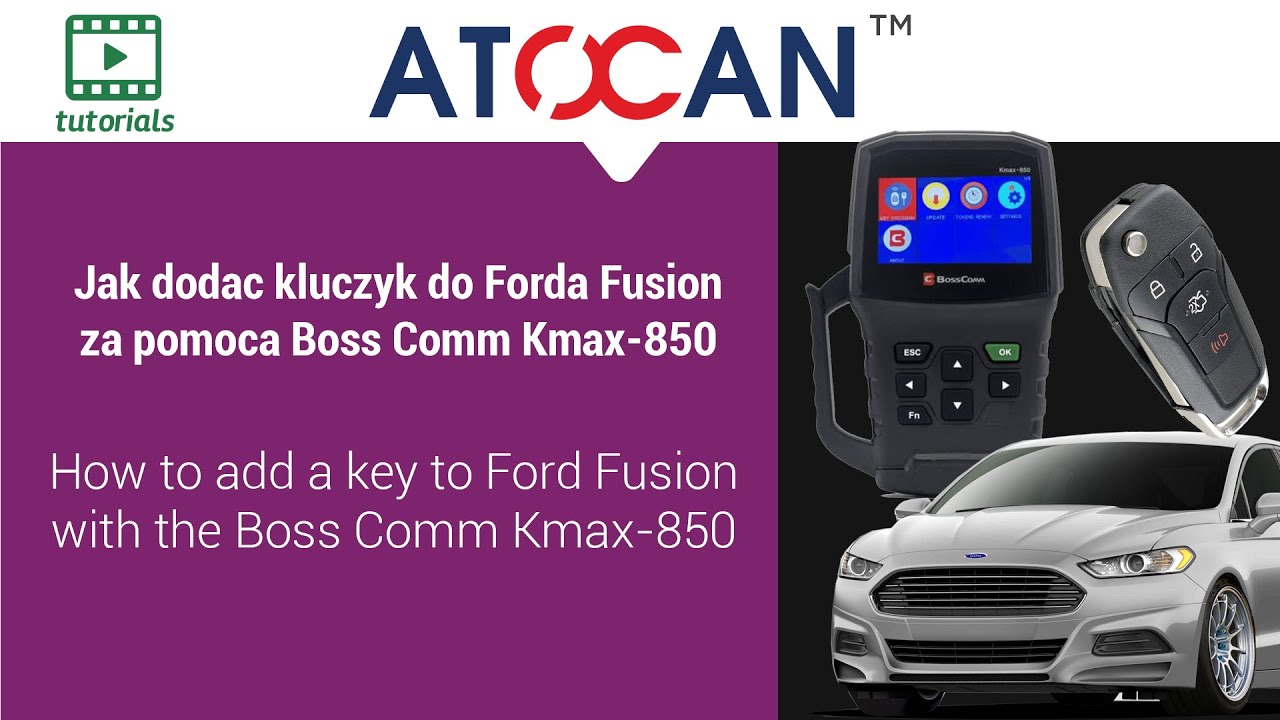 Jak dodac kluczyk do Forda za pomocą Boss Comm Kmax 850