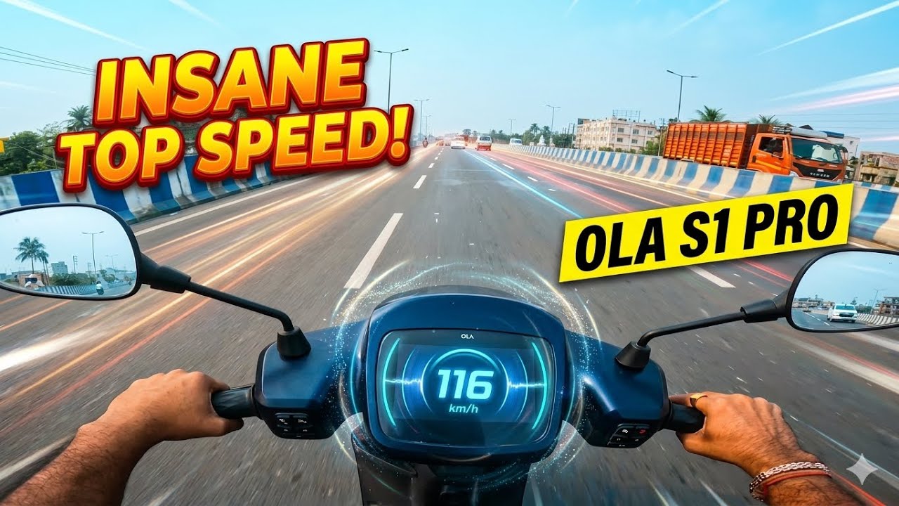 Ola s1 pro top speed test in 3 different modes 