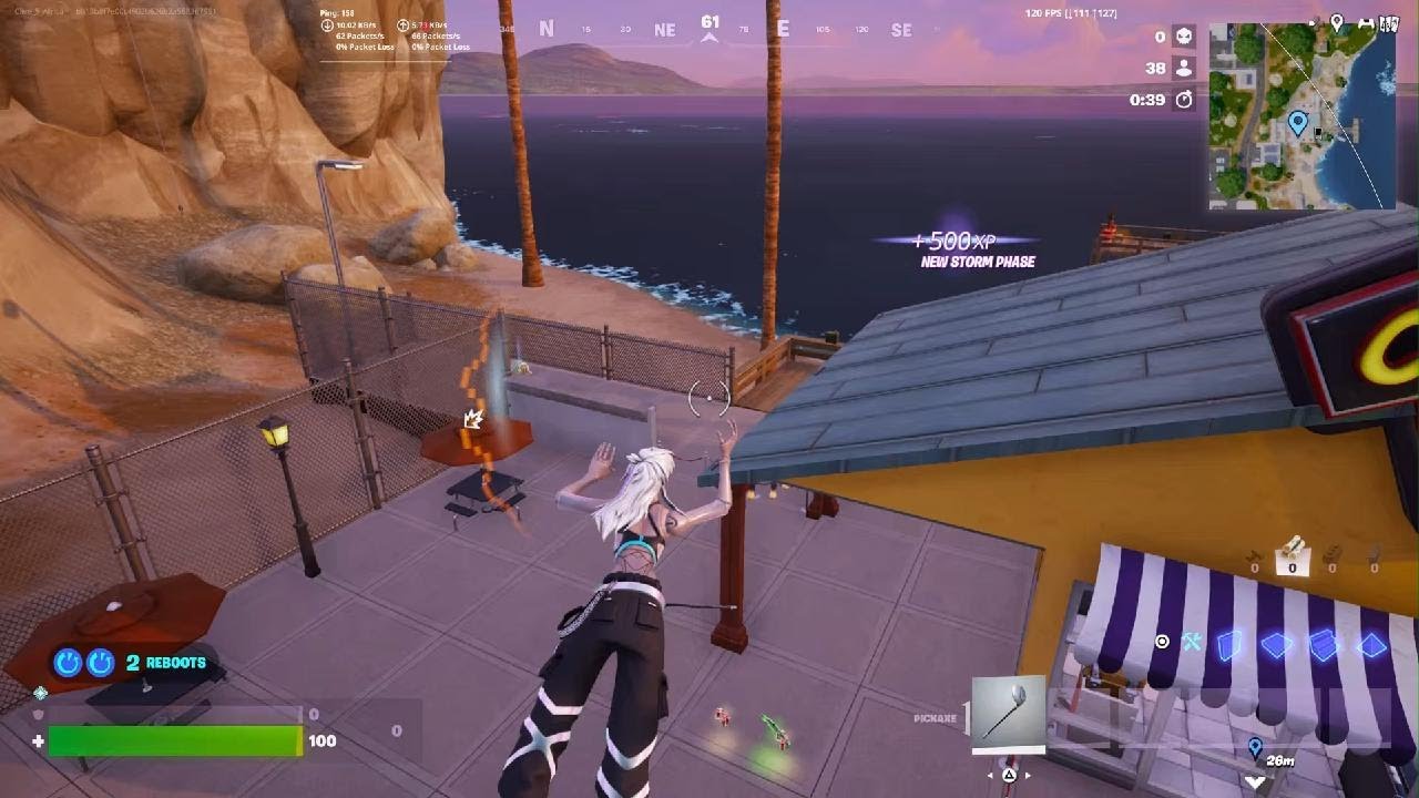 Playing Fortnite on 140 ping