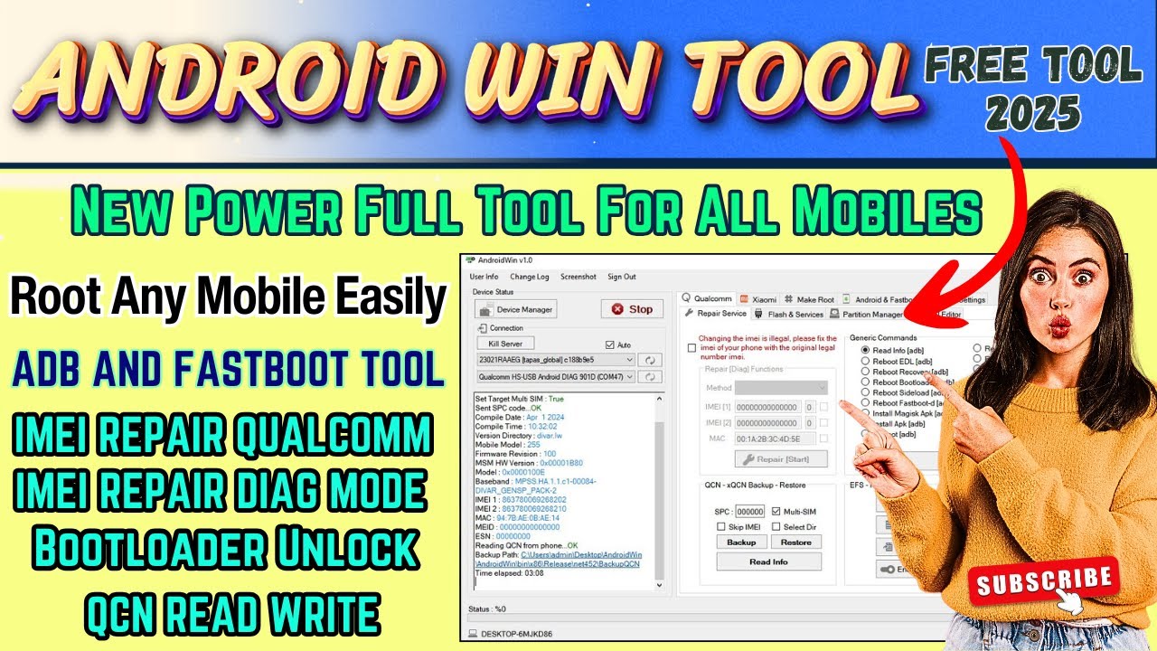 🔥 Android Win Tool – Ultimate FRP & IMEI Repair Tool (Free Download) 🔥