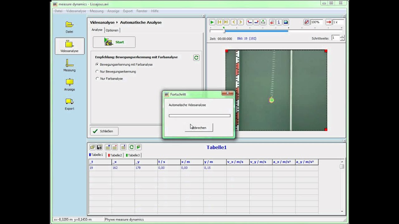 Videoanalyse Einf&uuml;hrung