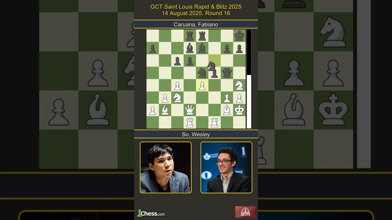 Wesley So vs Fabiano Caruana | GCT Saint Louis Rapid & Blitz 2025 | Round 16