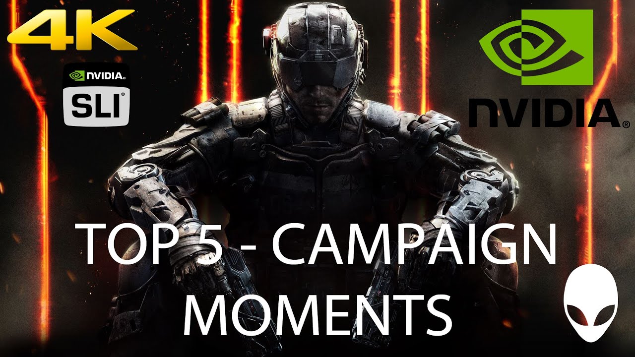 Black Ops 3 Top 5 Campaign Moments PC 4K 60 FPS Alienware GTX 980 SLI