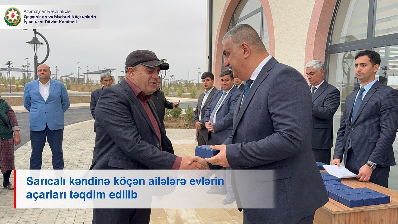 Ağdamın Sarıcalı kəndinə köçən ailələrə evlərin açarları təqdim edilib - Aztv 10.04.2025