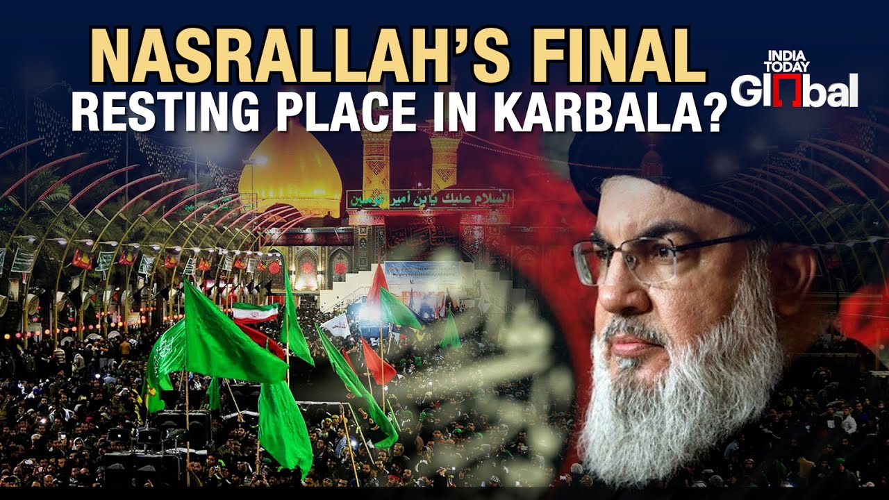 Hezbollah Chief Hassan Nasrallah Funeral: Burial In Karbala | Lebanon's Symbolic Funeral In Beirut