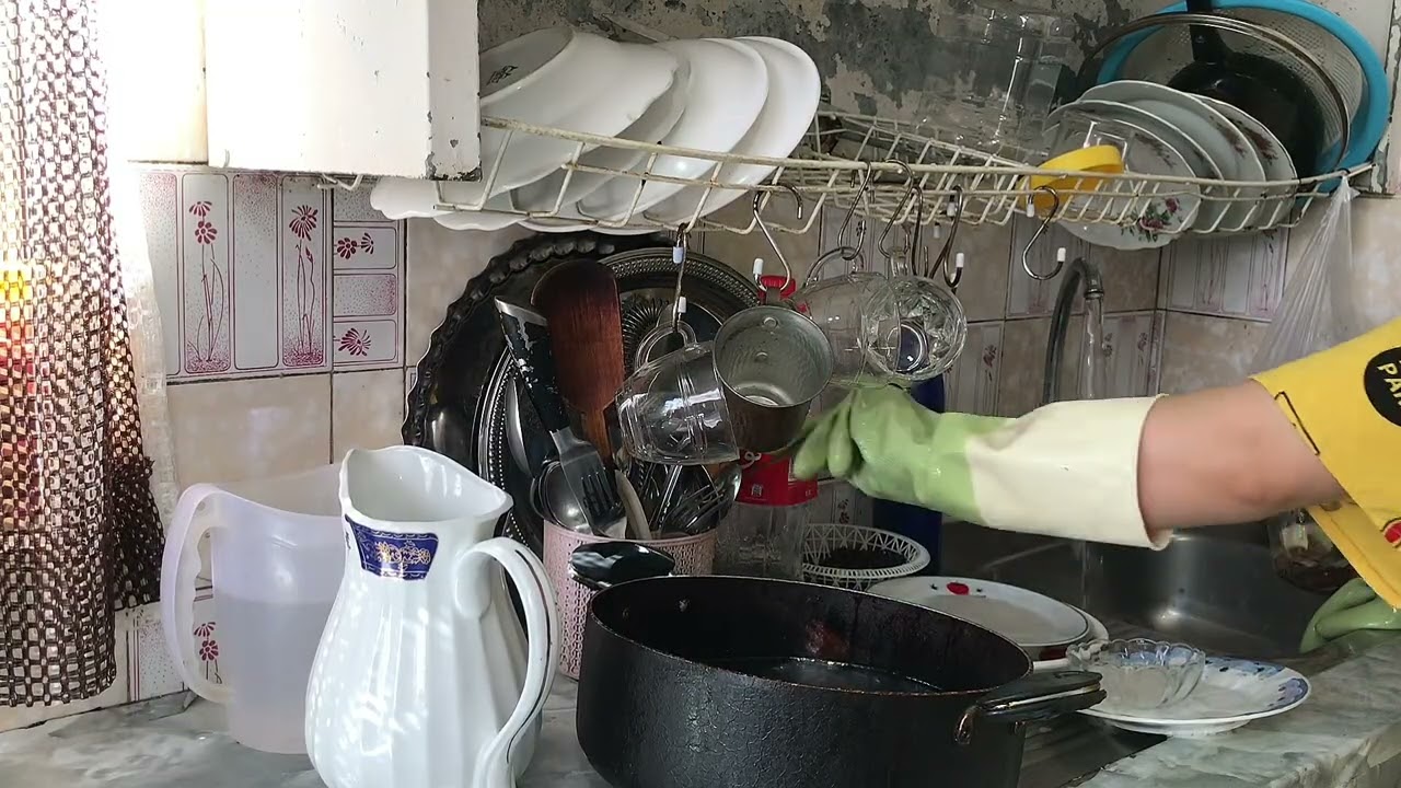 Deep Clean Sink ASMR 💦 | Satisfying Dishwashing