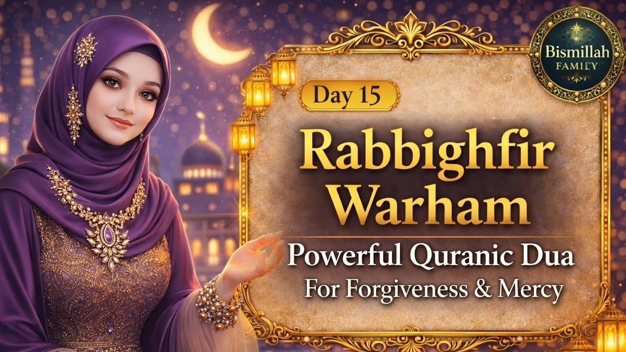  Day-15 Ramadan Series |30 Days 30 Duas| Powerful Quranic Dua for Mercy Rabbighfir Warham #dailydua