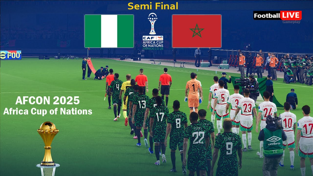 Nigeria vs Morocco - Africa Cup of Nations 2025 Semi Final AFCON | Full Match | Simulation PES