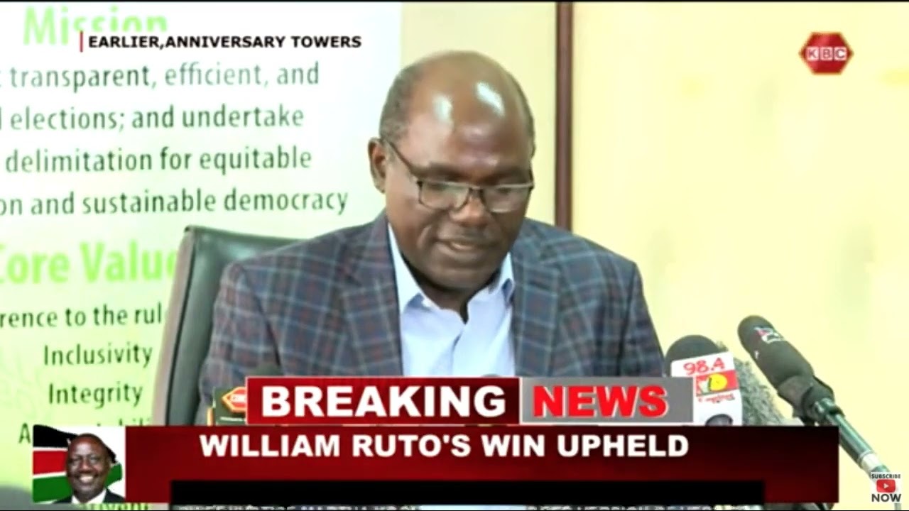 Wafula Chebukati: The IEBC is finally vindicated.