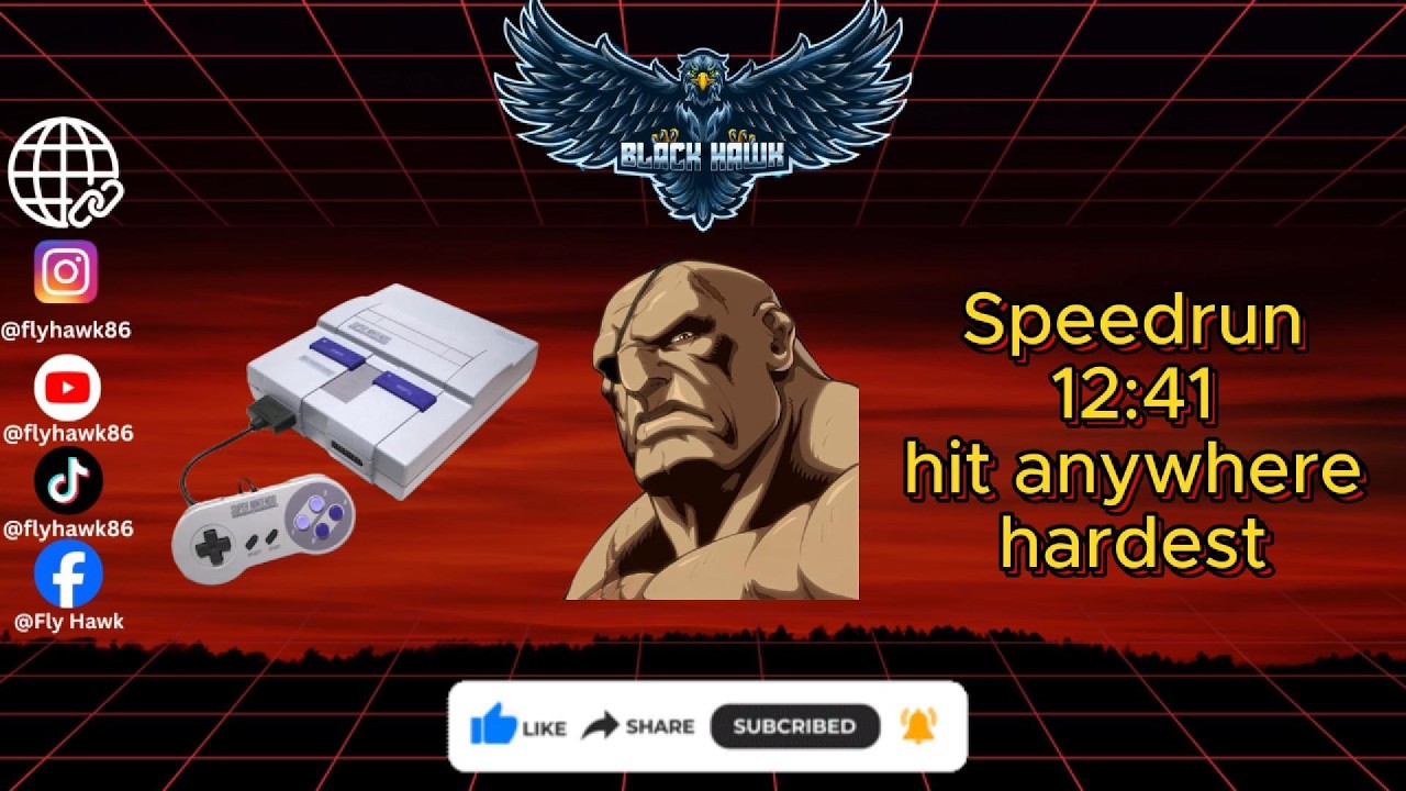 SSSF2 Sagat Hardest Speedrun 12:41 SNES