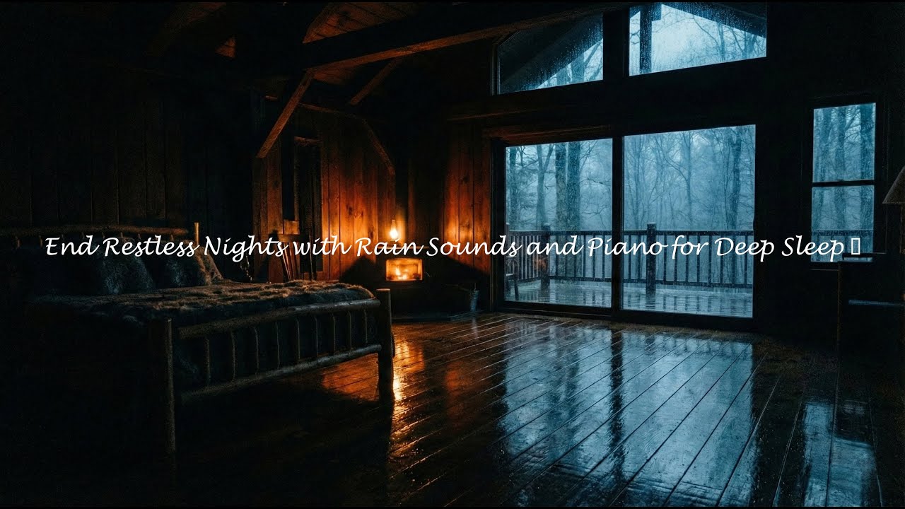 Deep Sleep Support with Rain Sounds and Soft Piano Harmony 🌙 #I9h