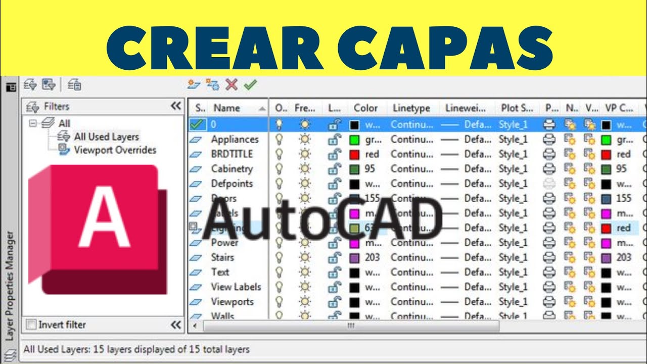Diseño de Planos con AutoCAD | Creación de Capas