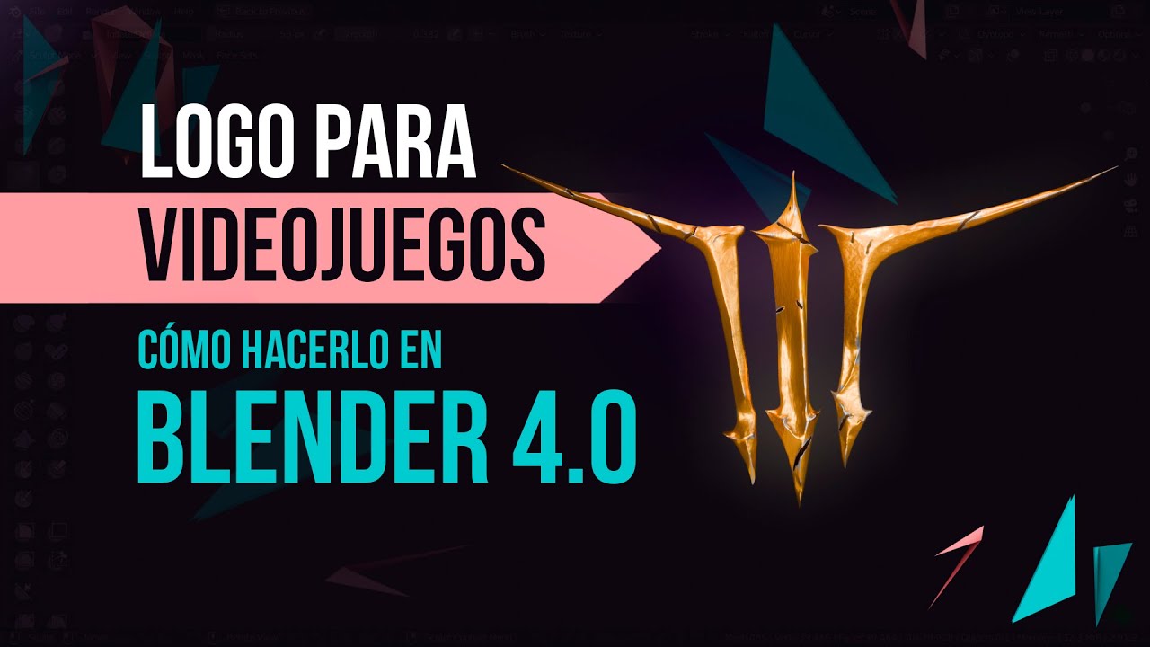 Crea tu logo para videojuegos en Blender 4.1 - parte 1