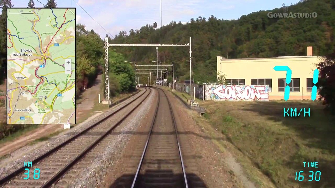 Cabview Brno-Maloměřice - Česká Třebová vj.sk. ČD CARGO Pn 62600 (30.09.2016)